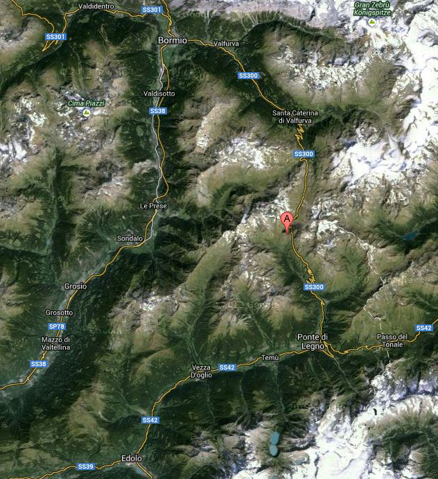 Map of the Gavia Pass