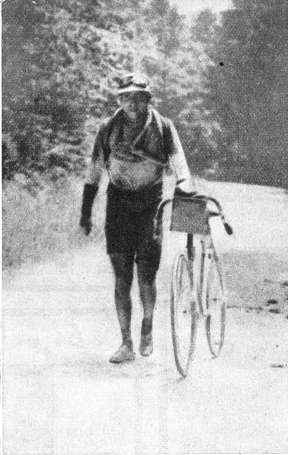 Octave Lapize on the Ballon d'Alsace in the 1911 Tour de France