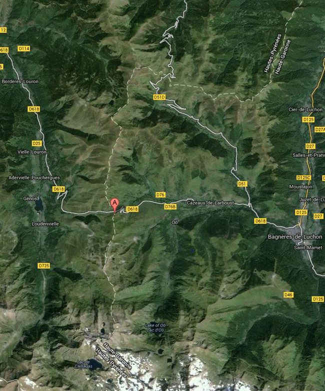 Map of Col de peyresourde
