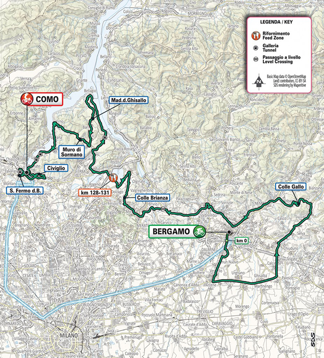Tour of Lombardy revised route