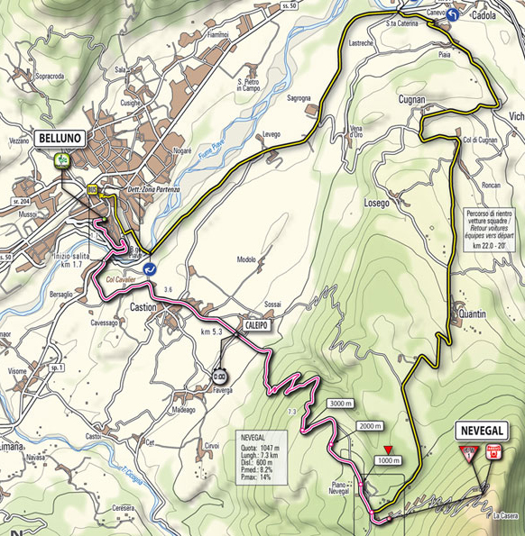 Stage 16 route map