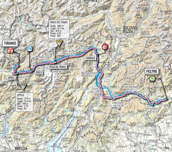 Stage 17 route map