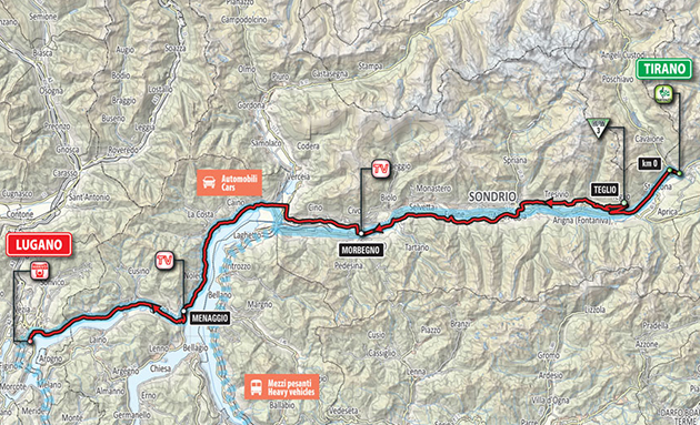 Giro stage 17 map