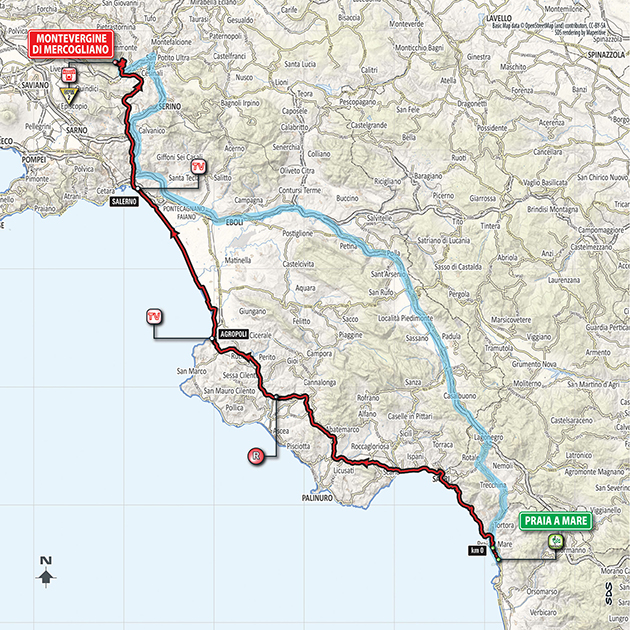 Giro stage 8 map