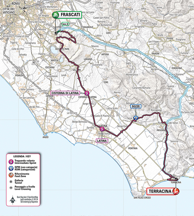 Giro stage 5 map