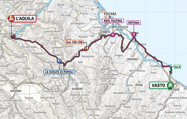 Giro stage 7 map
