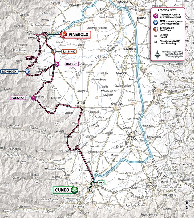 Giro stage 12 map