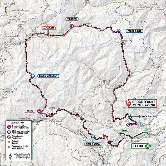 Giro stage 20 map