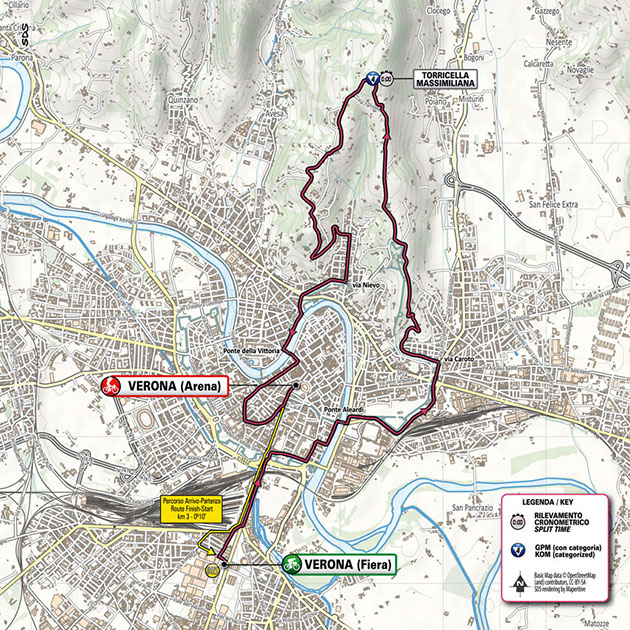 Giro stage 21 map
