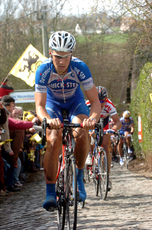 Tom Boonen in the 2004 Tour of Flanders