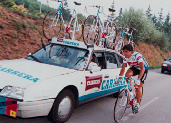 Claudio Chiappucci riding the 1987 Coppa Placci
