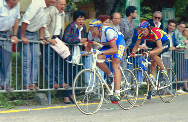 Laurent Fignon races stage 7 of the 1990 Giro d'Italia