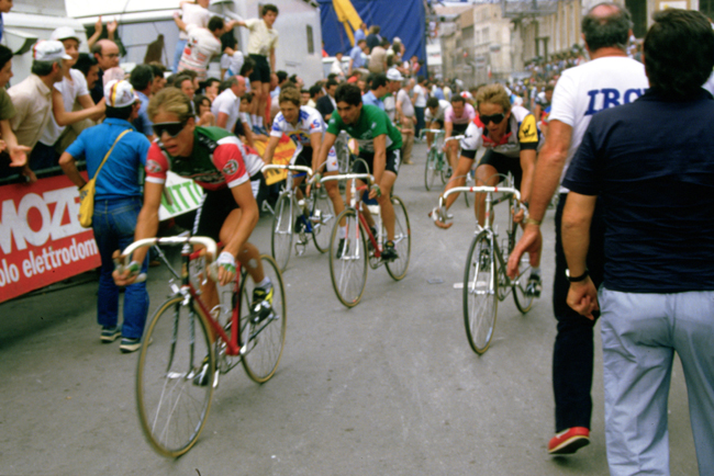 Andy Hampsten in stage 15 of the 1985 Giro d'Italia