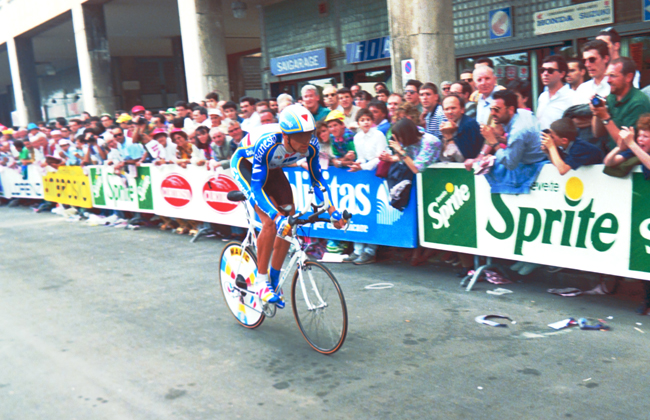 Indurain riding the 1992 Giro prologue