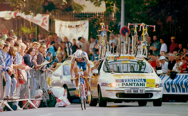 Panjtani rides the 1997 Tour de France prologue