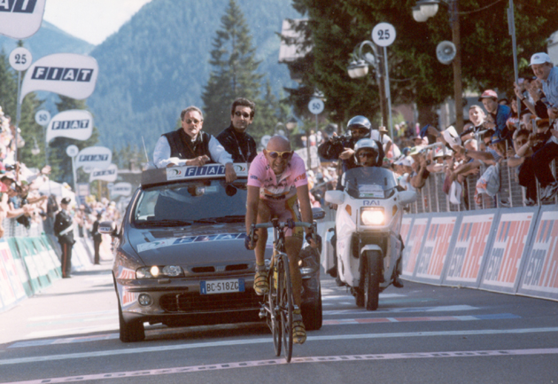 Pantani wins stage 20 of the 1999 Giro d'Italia