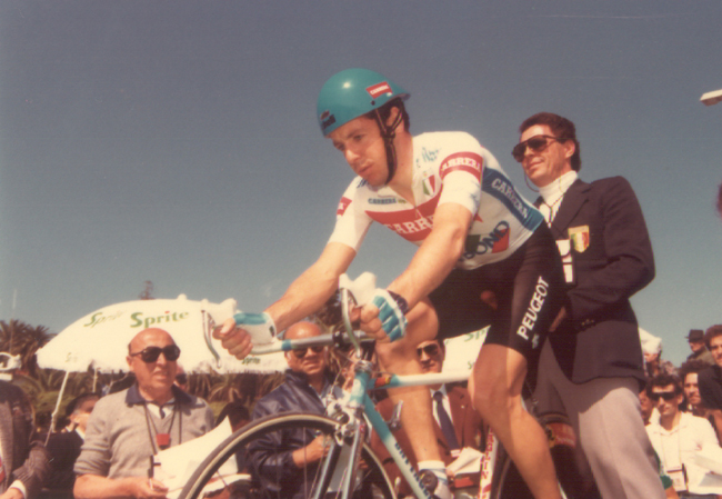 Roche ready to ride the 1987 Giro prologue