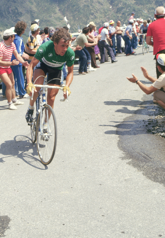 Lucien van Impe rides to Boario Terme in stage 17 of the 1982 Giro d'Italia