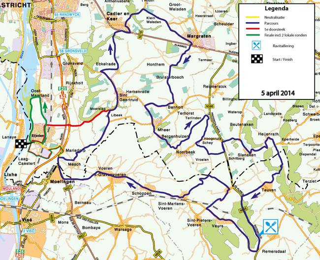 2014 Volta limburg Lcassic map