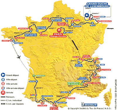 Tour de France 2002 route