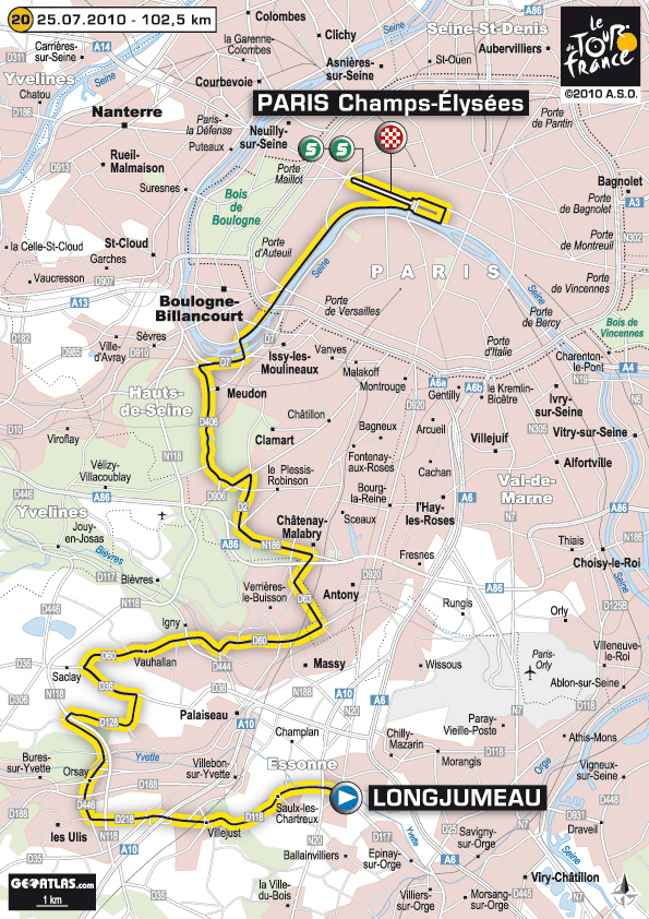 Stage 20 route map
