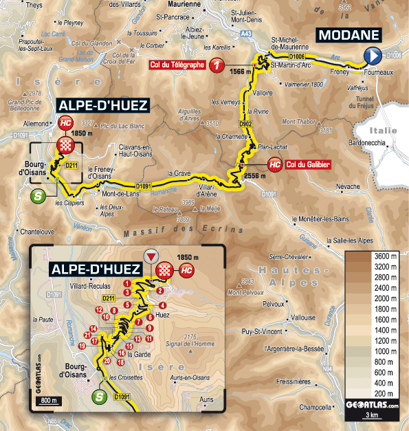 Stage 19 route map