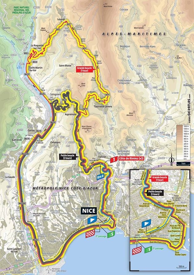 Tour de France stage 1 map