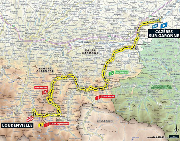 Tour de France stage 8 map