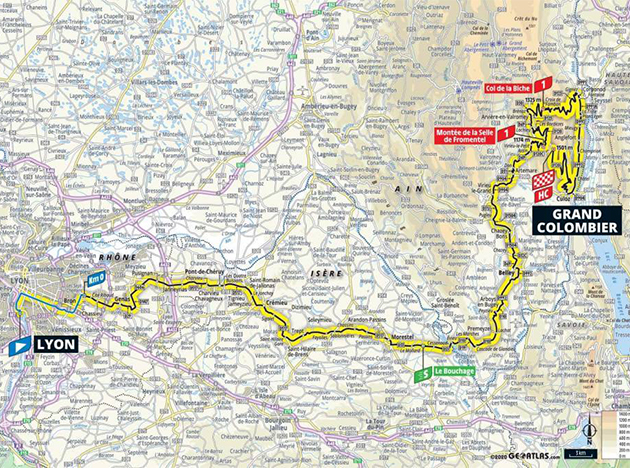 Tour de france stage 15 map