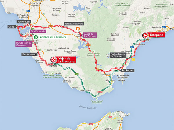 Vuelta stage 4 map