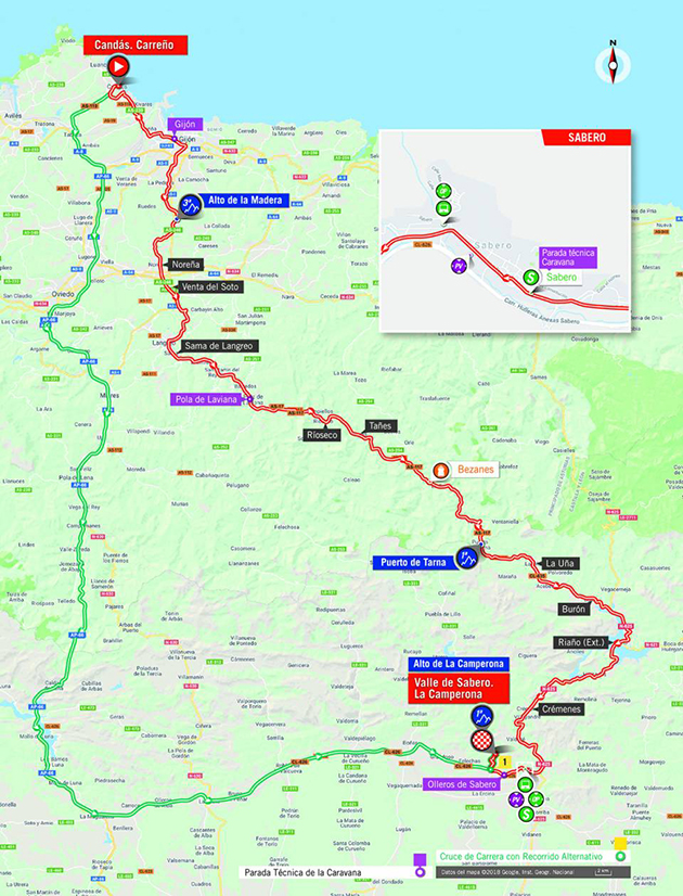 Vuelta stage 13 map