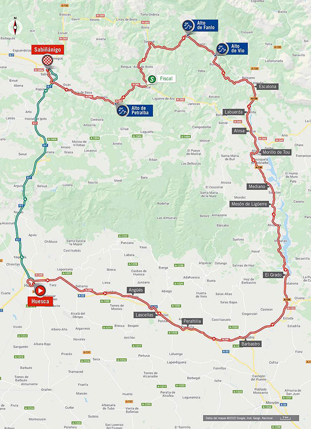 Vuelta stage 5 map