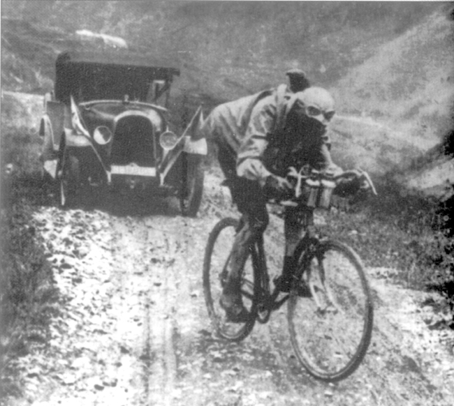 Ottavio Bottecchia on the Izoard in the 1924 Tour de France