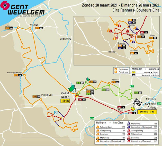 Gent Wevelgem map
