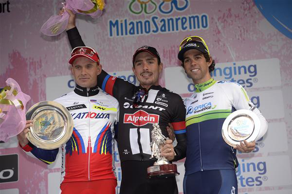 2015 Milan-San Remo podium