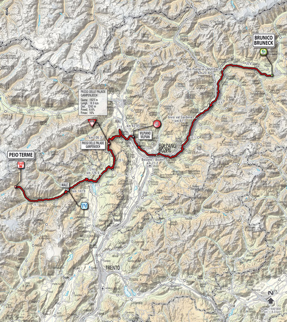 Stage 17 route map