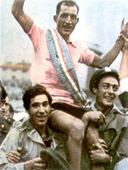 Gino Bartali wns the 1946 Giro d'Italia