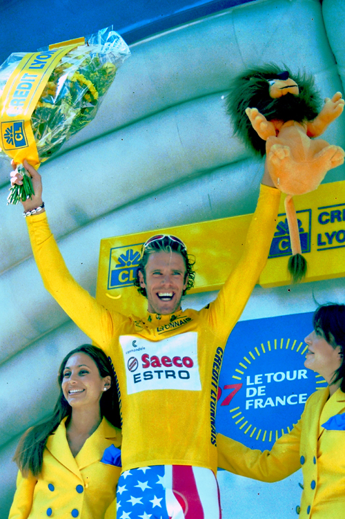 Cipollini in yellow in the 1997 Tour