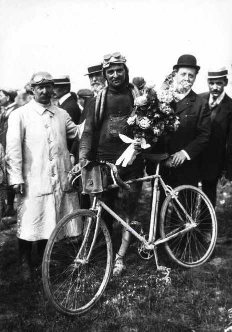 Francois Faber aftr the 1909 Tour de France