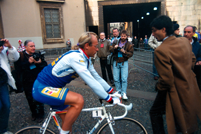 Fignon at the 1990 milano-San Remo