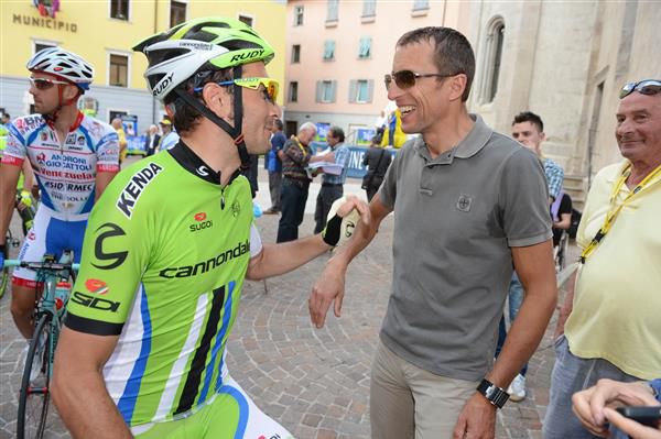 Maurizio Fondriest with Ivan Basso at Trofeo Melinda