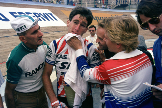 Sean Kelly after the 1985 Giro di lombardia