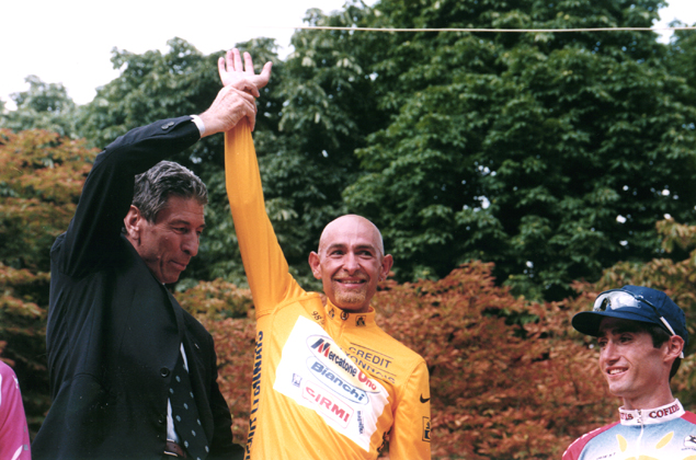 Felice Gimondi with Marco Pantani
