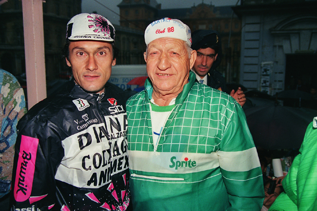 Giuesppe Saronni with Gino Bartali