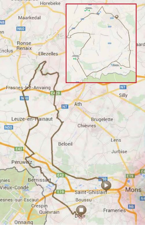 Le Samyn route map