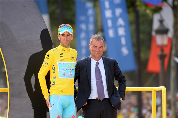 Vincenzo Nibali with bernard Hinault