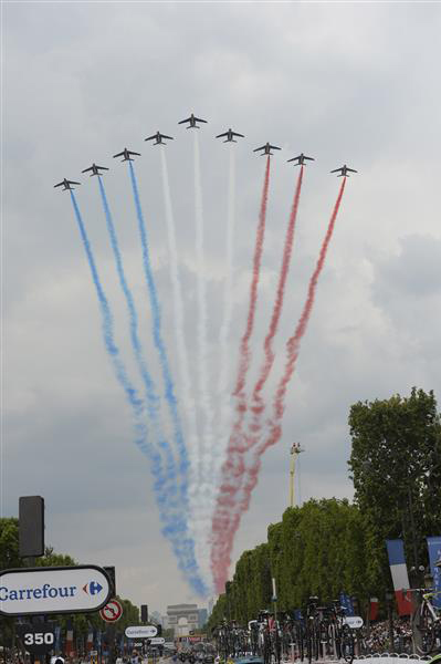 Tricolor contrail