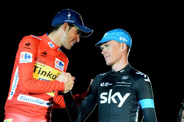 Alberto Contador and Chris Froome