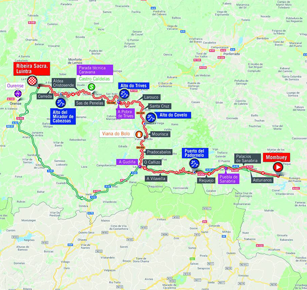 Vuelta stage 11 map